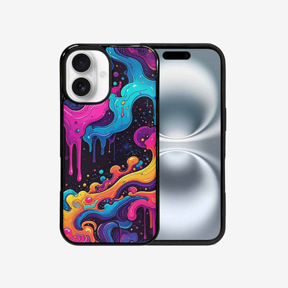 iPhone 16 Case — Neon Drip Galaxy Custom, Custom Designed Case Cover