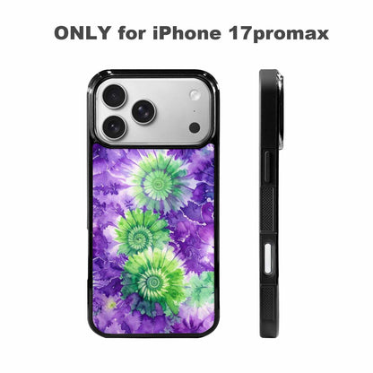 iPhone 17 Pro Max Case — Tie Dye Purple Green Tie Dye, Customized Protective Case