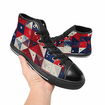MEN'S American Flag Stars High Top Canvas Dark Academia Sneakers