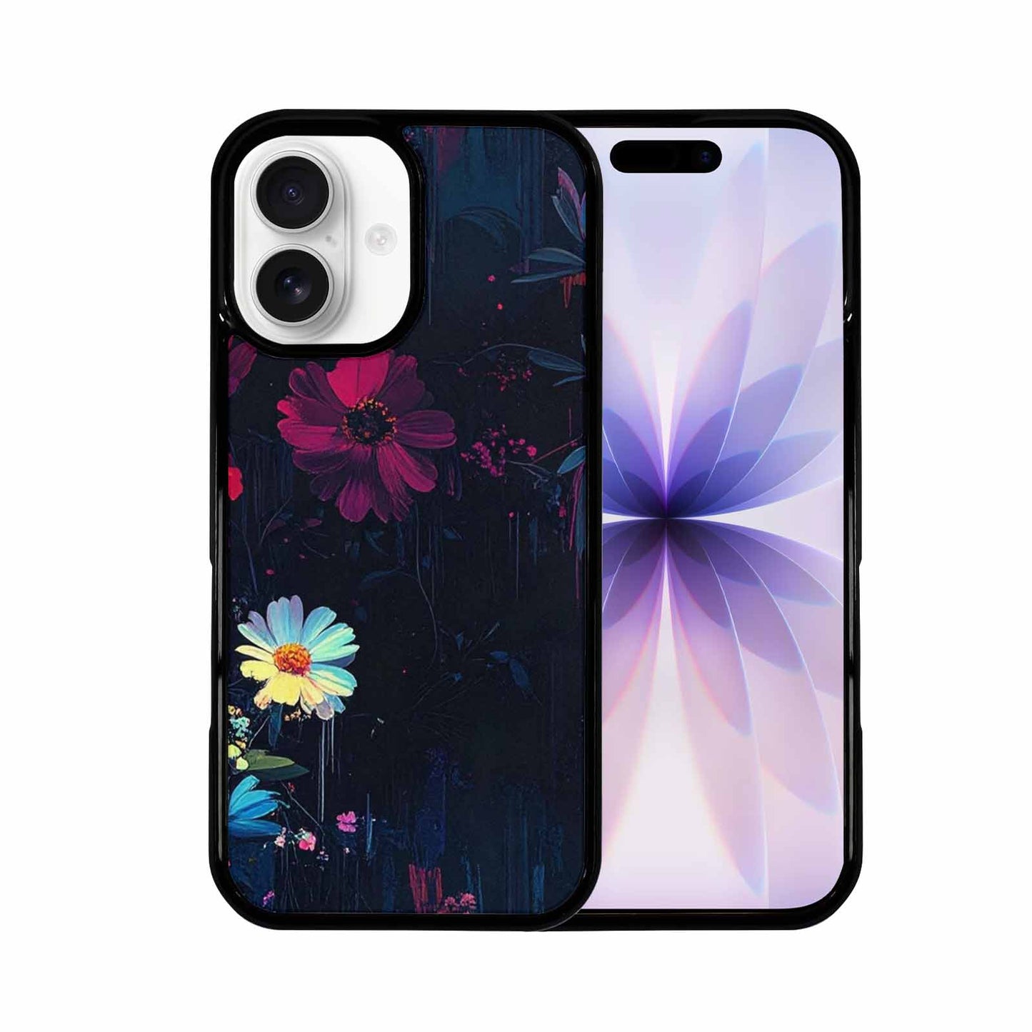 iPhone 17 Case — Shadowy Glitch Floral Pattern Floral, Original Design Phone Case