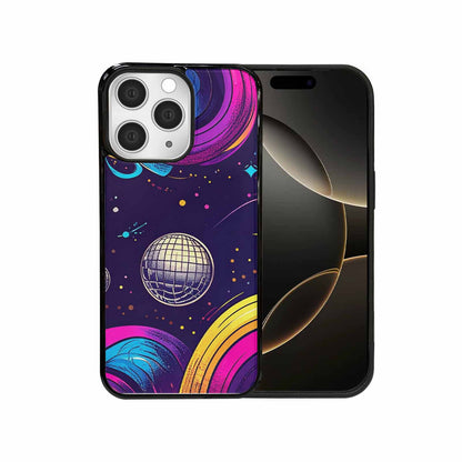 iPhone 15 Pro Max Case — 1970s Disco Cartoon Art Pattern, Unique Phone Case Design