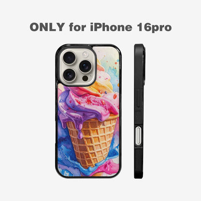 iPhone 16 Pro Case — Melting Icecream Collage Custom, Custom Printed Phone Case