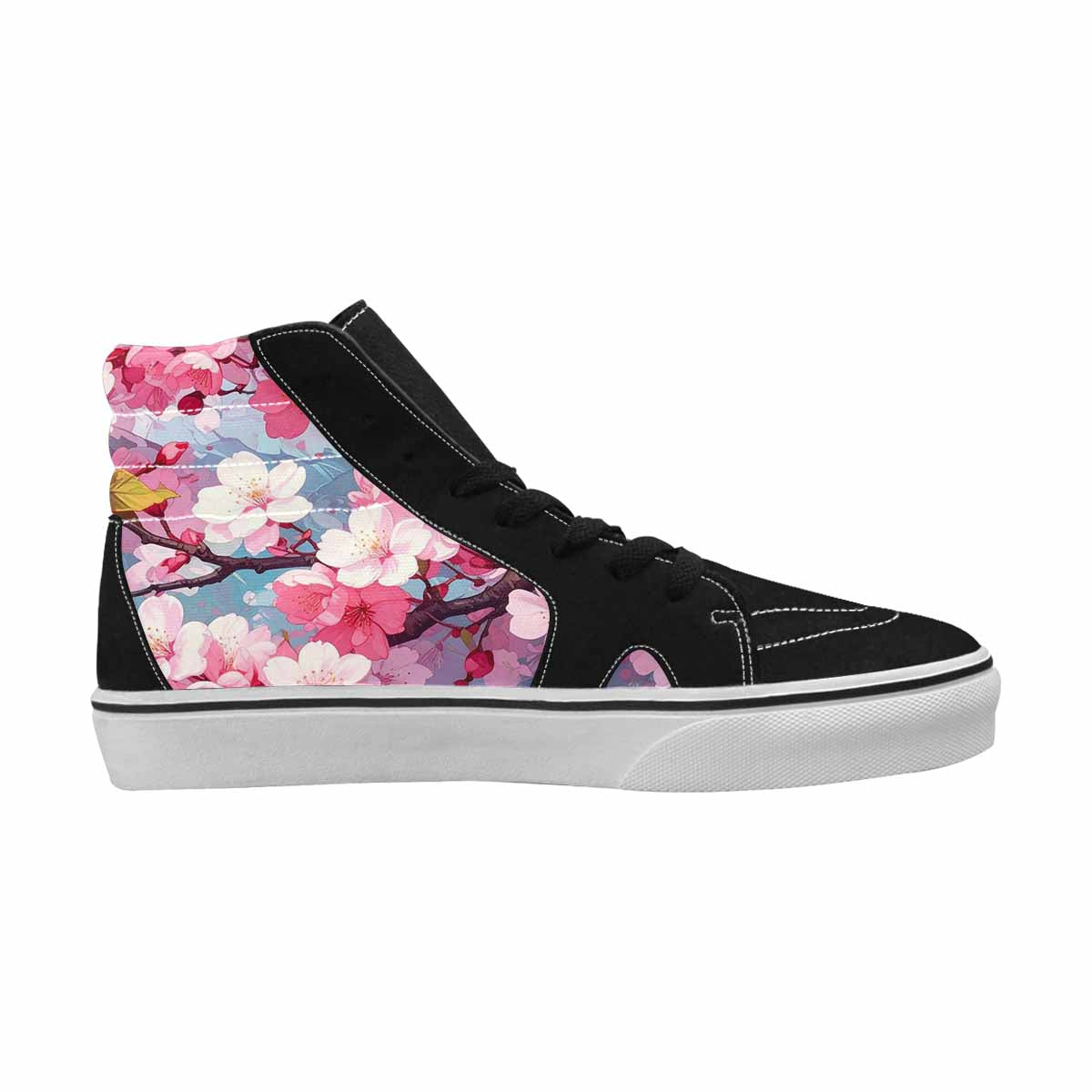 MEN'S Cherry Blossom Branch High Top Canvas Vivid Sneakers