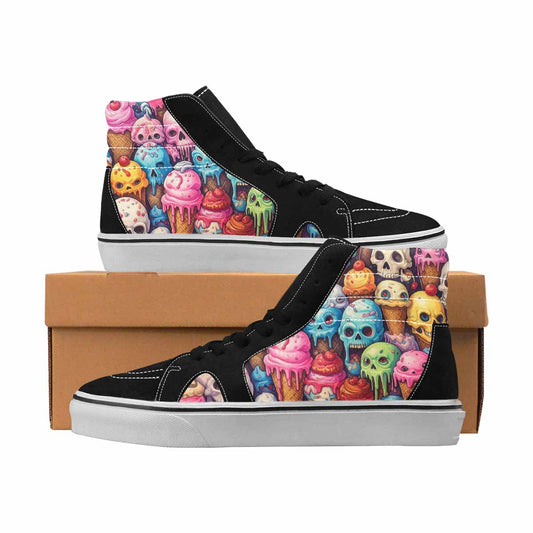 MEN'S Skulls High Top Canvas Artist-designed Aesthetic Custom Printed Shoes