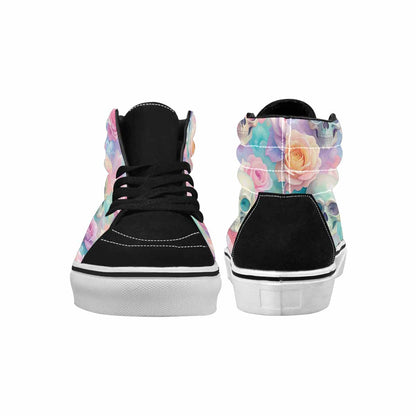 MEN'S Skulls Roses Candy Airbrush High Top Canvas Vibrant Chaos Sneakers