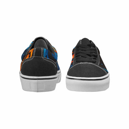 WOMEN'S Flame Burst Lace-Up Canvas Aesthetic Custom Shoes
