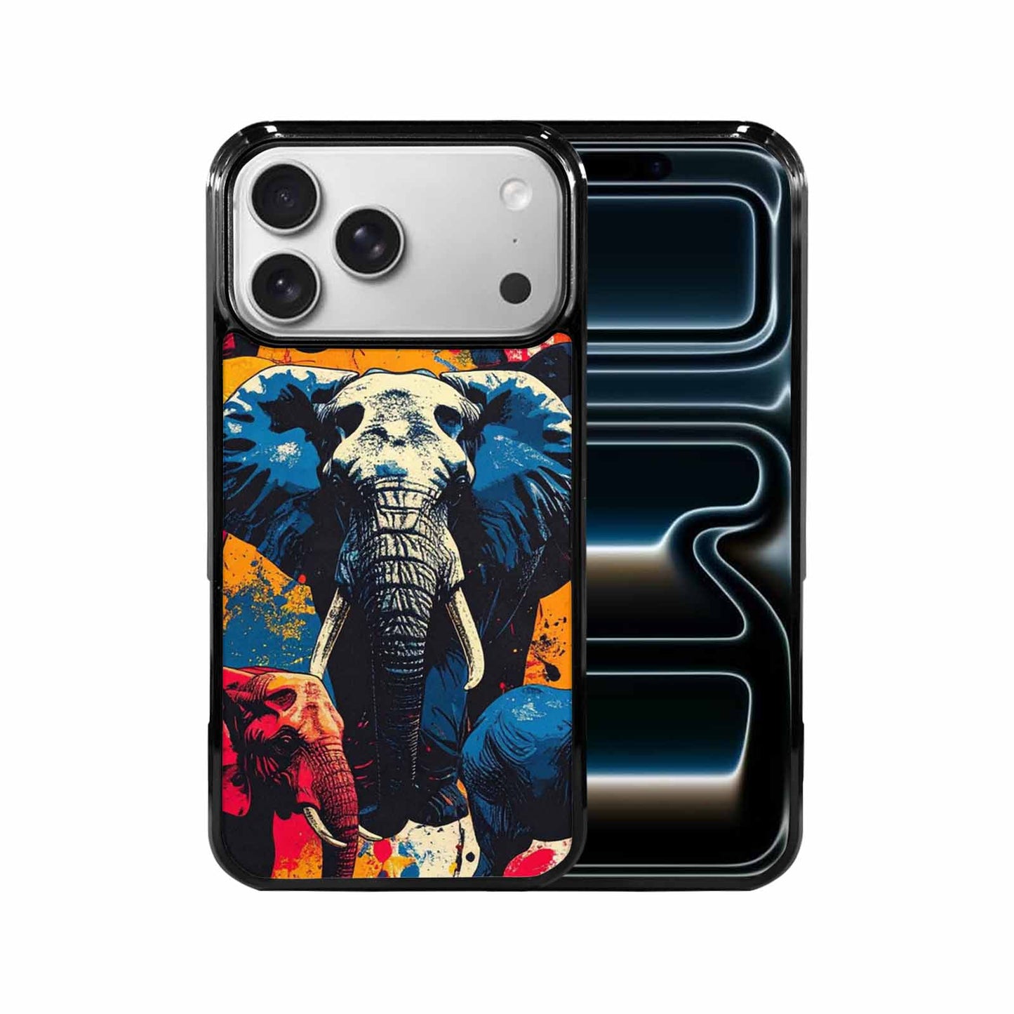 iPhone 17 Pro Max Case — Bold Splatter Elephant Original Art, Custom Phone Case
