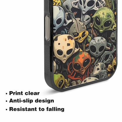 iPhone 15 Pro Max Case — Aliens Camo Aliens Pattern Hundreds Of, Custom Made Phone Cover