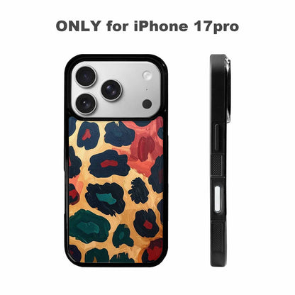 iPhone 17 Pro Case — Leopard Wallpaper Print Animal Print, Customized Protective Case