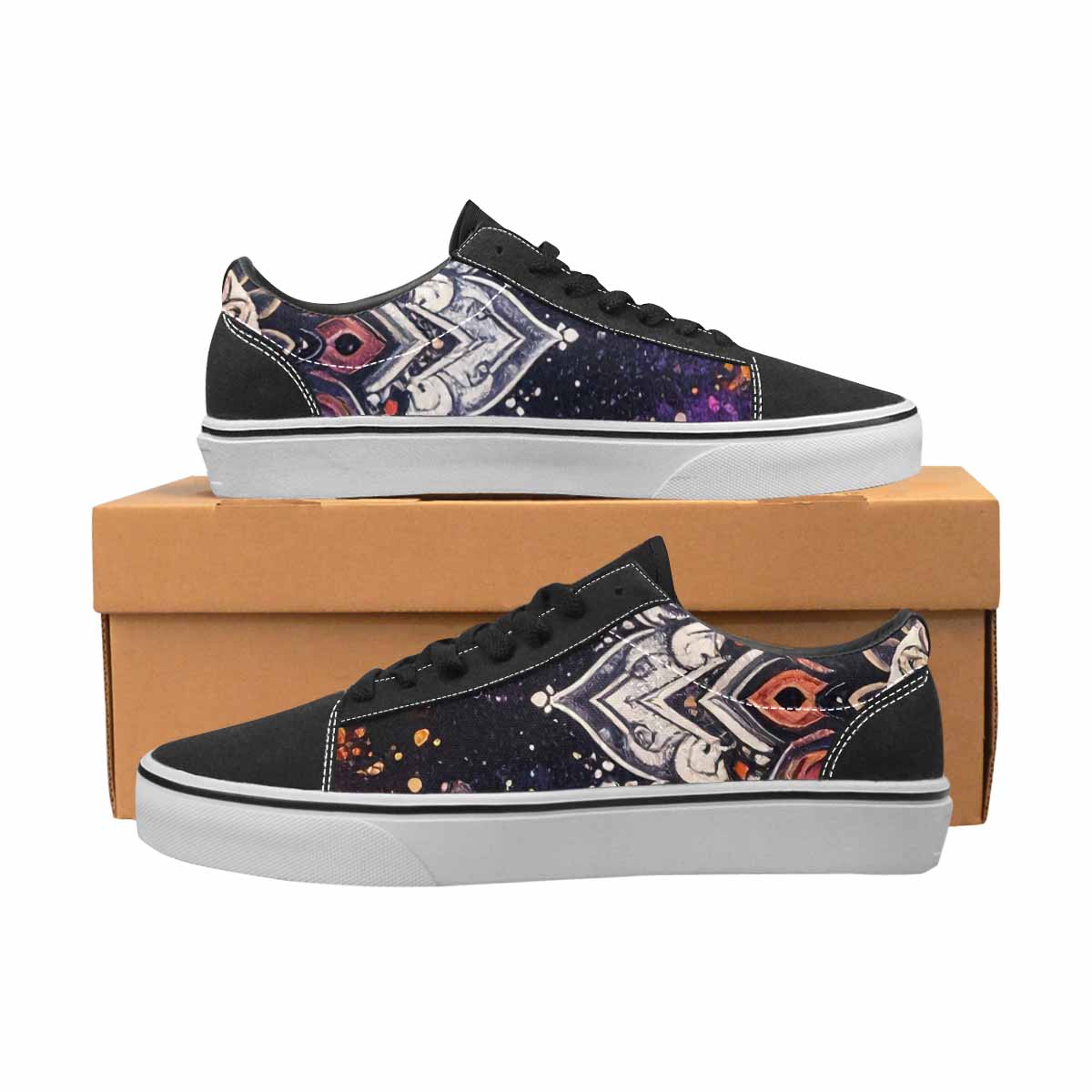 MEN'S Mandala Canvas Lace-Up Grunge Sneakers