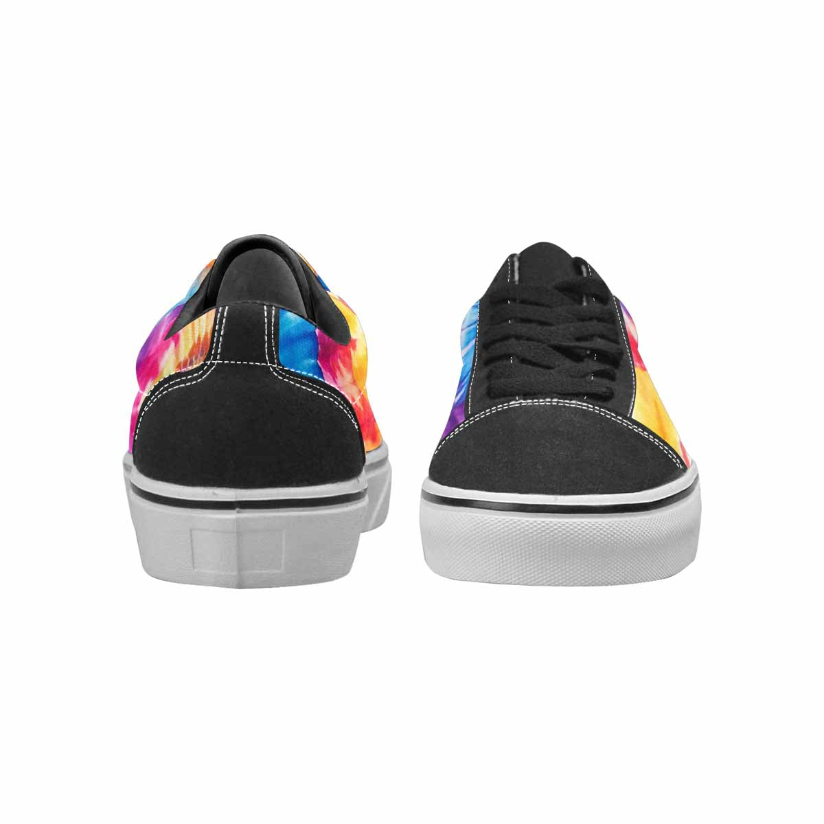 MEN'S Tie Dye Swirl Canvas Lace-Up Aesthetic Custom Sneakers