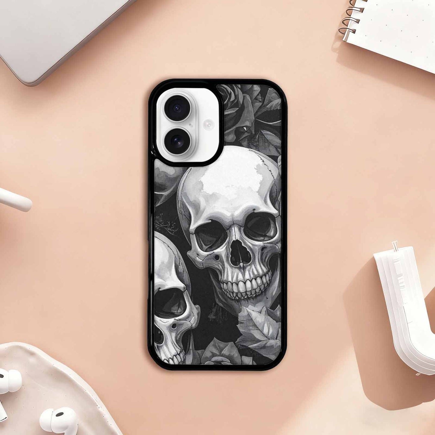 iPhone 17 Case — Skull Dark Art Gothic Print Gothic, Custom Phone Case