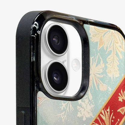 iPhone 16 Case — Christmas Wrapping Paper Pattern Art Wallpaper, Custom Print Case Cover