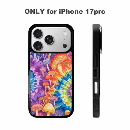 iPhone 17 Pro Case — Mushrooms Tie Dyemushrooms Pat Ikp Tie, Custom Print Case Cover