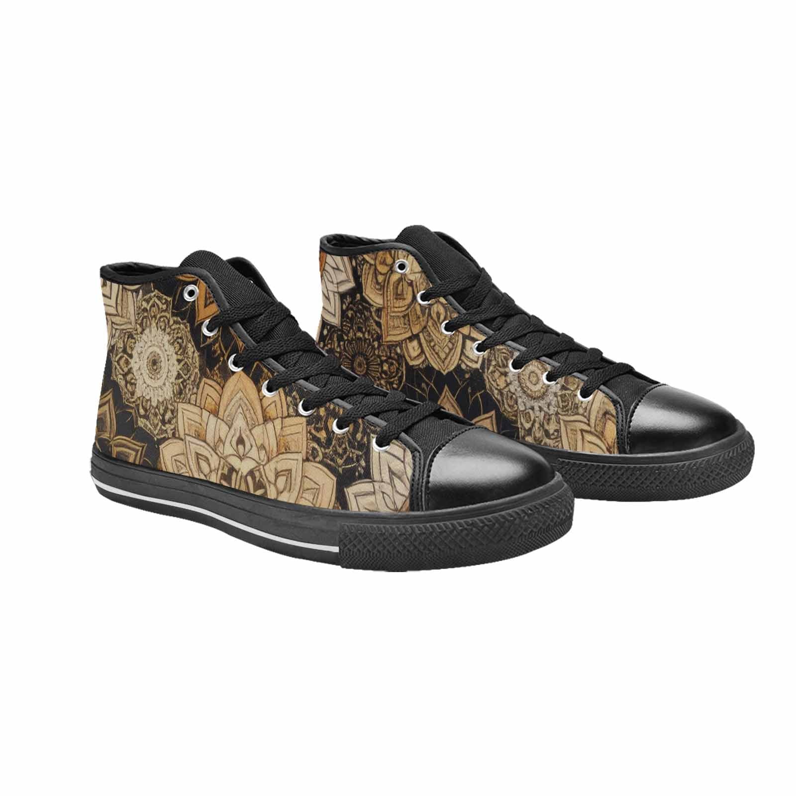 MEN'S Mandala High Top Canvas Cottagecore Custom Sneakers