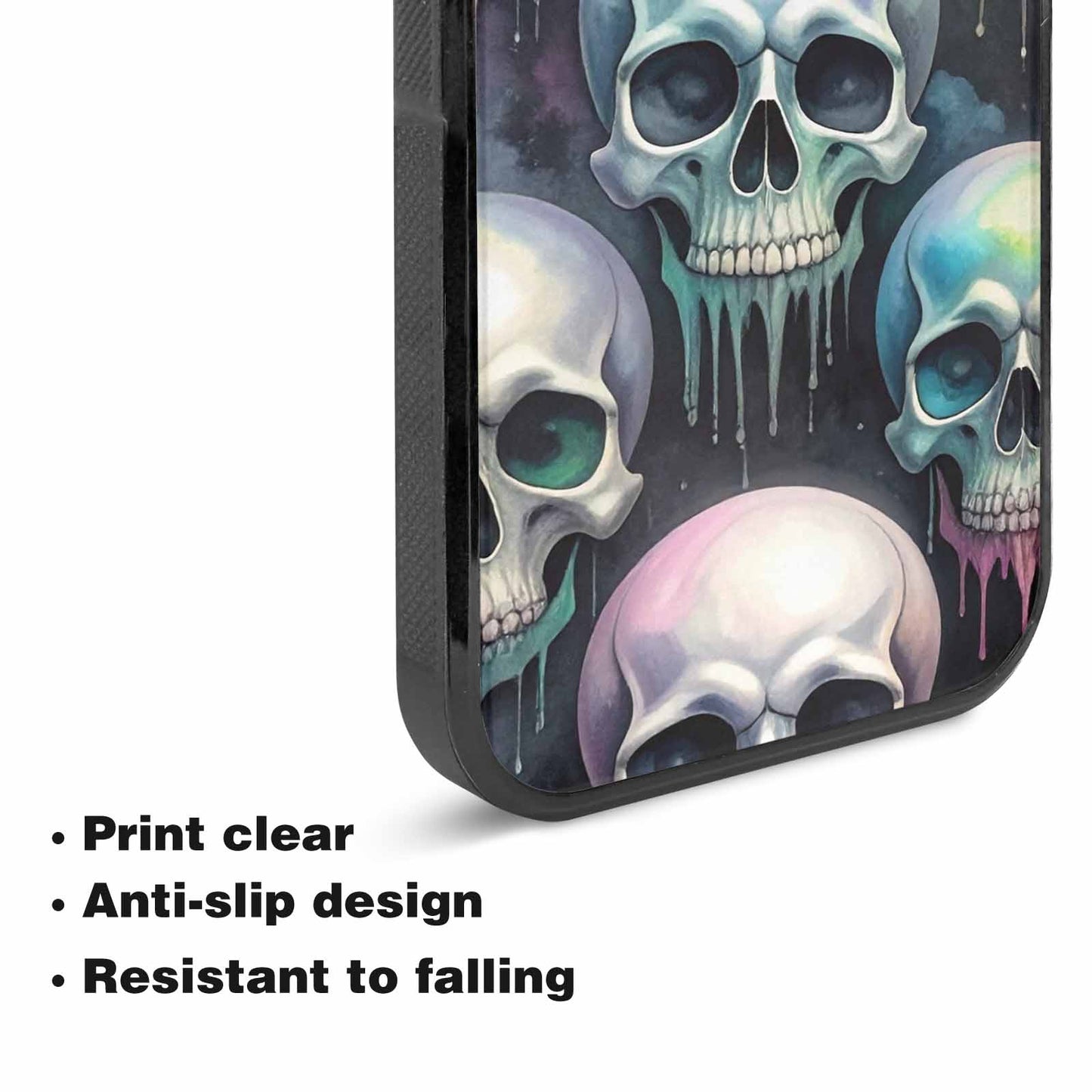 iPhone 15 Case — Dark Black And White Color Tone, Custom Art Phone Cover