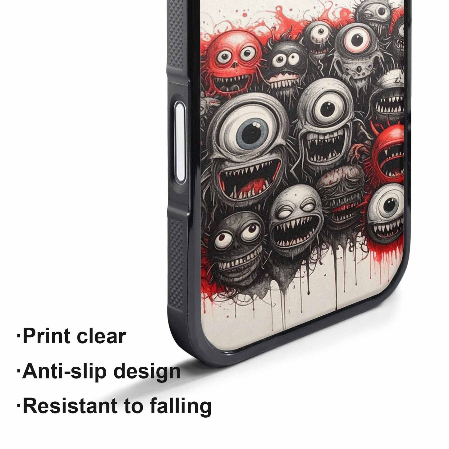 iPhone 17 Pro Max Case — Multi Eye Monster Black Original Art, Custom Printed Phone Case