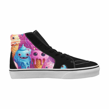 MEN'S Melting Icecream Cone Monster High Top Canvas Y2K Shoes