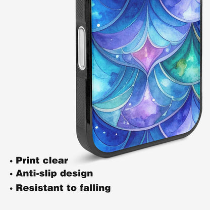 iPhone 16 Plus Case — Mermaid Scale Art Pattern, Custom Art Phone Cover