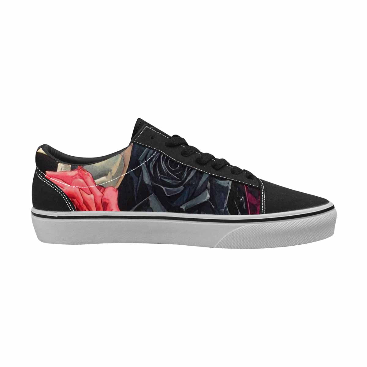 WOMEN'S Skulls Roses Skulls Roses Lace-Up Canvas Surreal Shoes