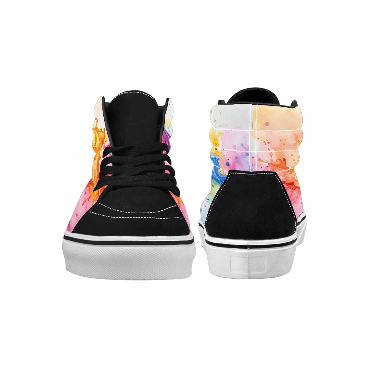 WOMEN'S Melting Icecream Collage High Top Canvas Grunge Custom Shoes