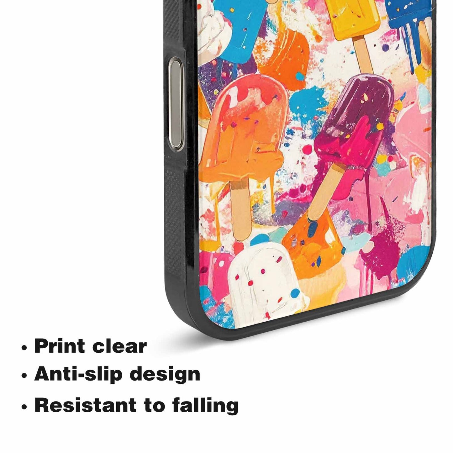 iPhone 16 Pro Max Case — Ice Cream Motif Ice Cream Motifs, Custom Printed Phone Case