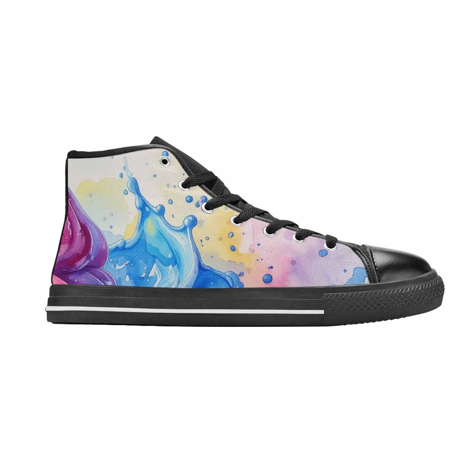 WOMEN'S Melting Icecream Collage High Top Canvas Vivid Shoes