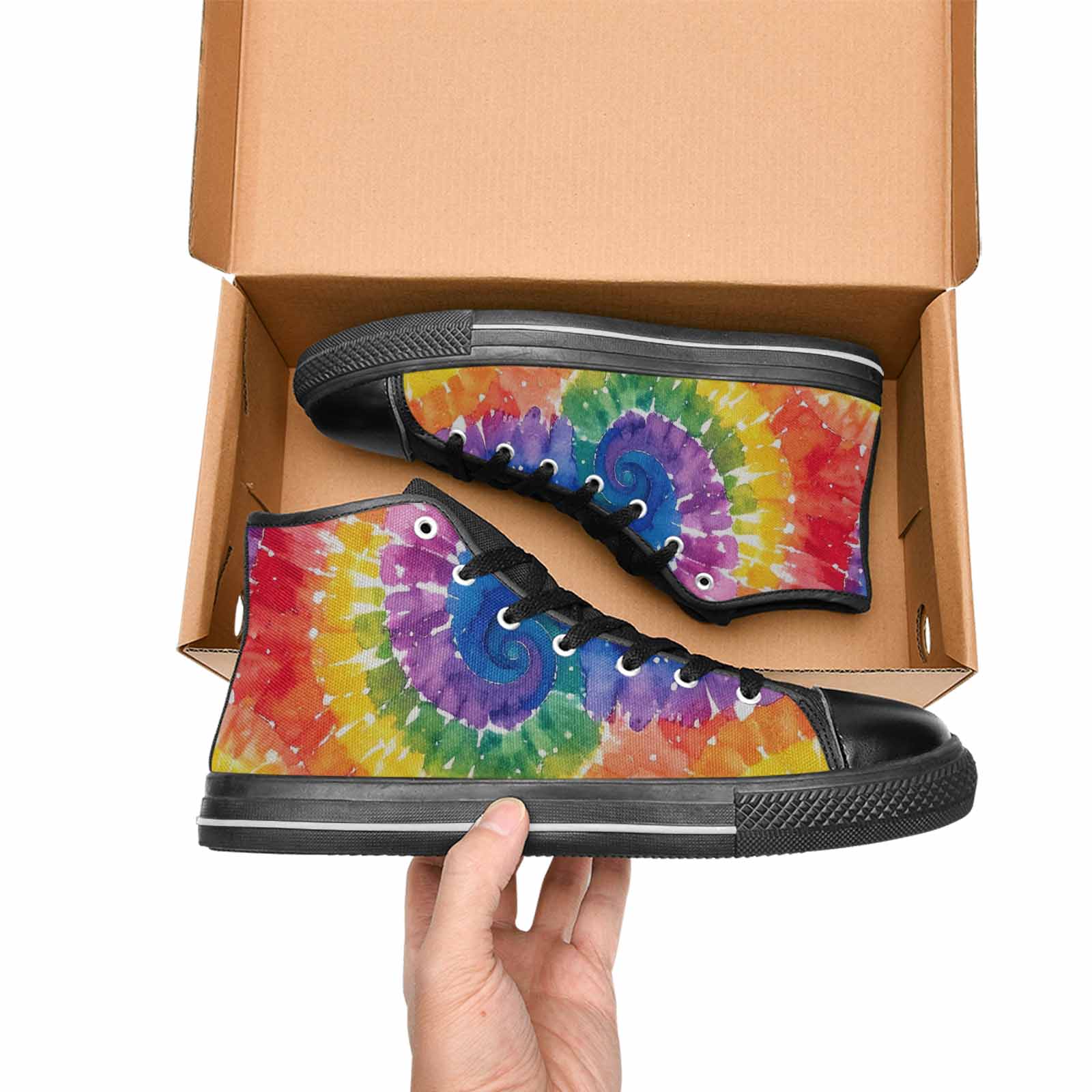 WOMEN'S Tie Dye - High Top Canvas Surreal Sneakers