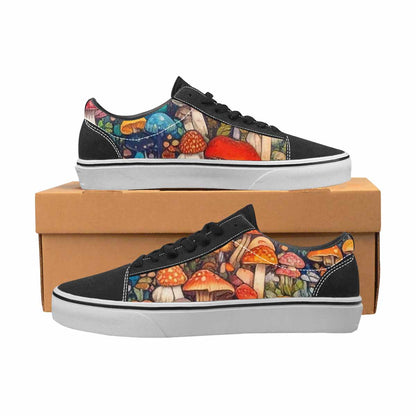 WOMEN'S Mushrooms (general) Lace-Up Canvas Neon Fantasy Shoes