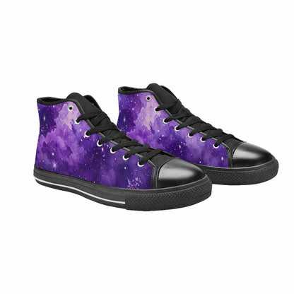 WOMEN'S Galaxy Art - High Top Canvas Grunge Shoes
