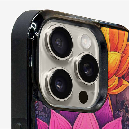 iPhone 15 Pro Max Case — Lotus Skulls, Customized Protective Case