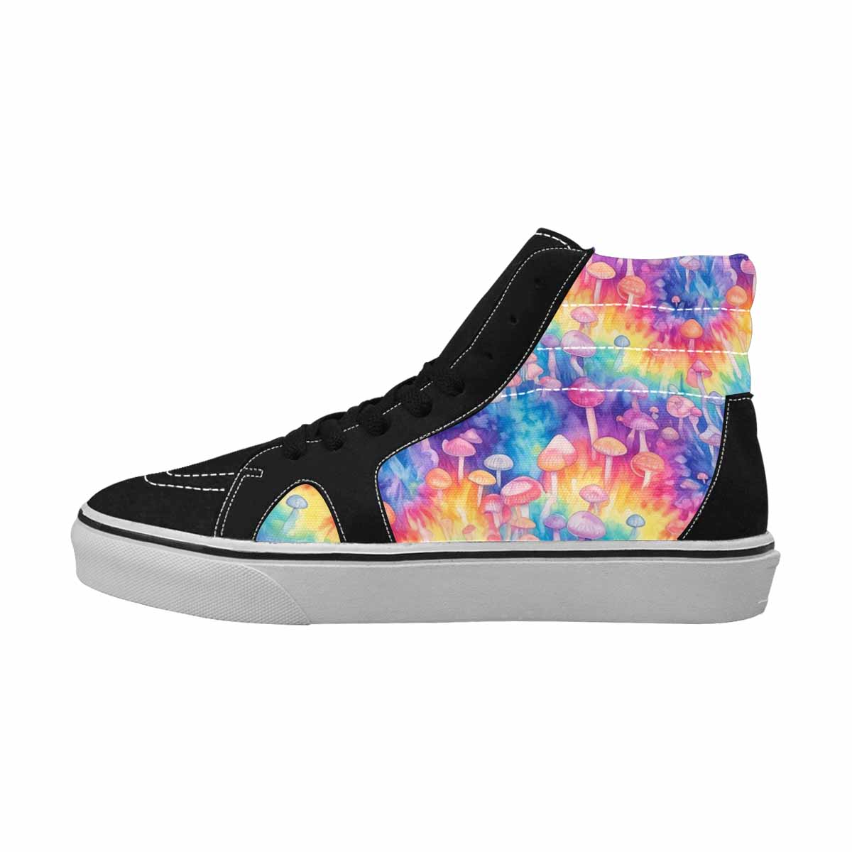 MEN'S Mushrooms  Tie Dye High Top Canvas Vivid Custom Sneakers