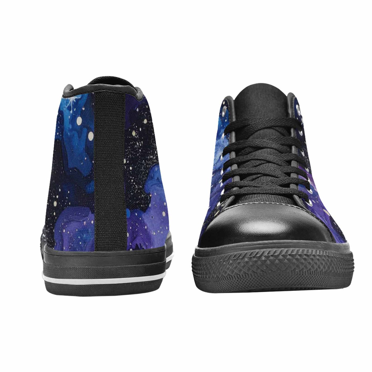 WOMEN'S Galaxy Art - High Top Canvas Dark Academia Custom Sneakers