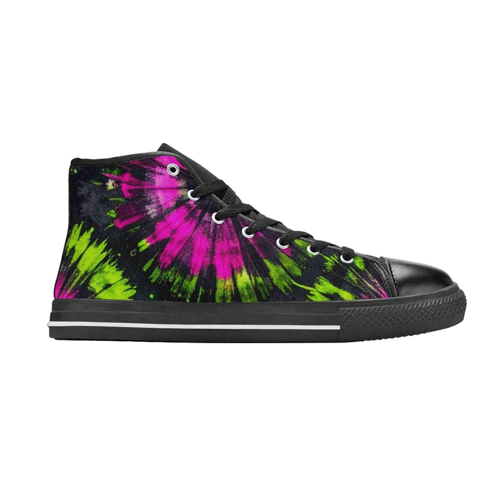 MEN'S Acid Wash Tie Dye Neon High Top Canvas Neon Fantasy Sneakers