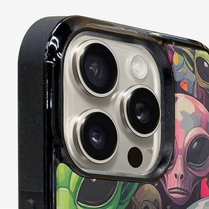 iPhone 16 Pro Case — Aliens Camo Aliens Pattern Hundreds Of, Custom Designed Case Cover