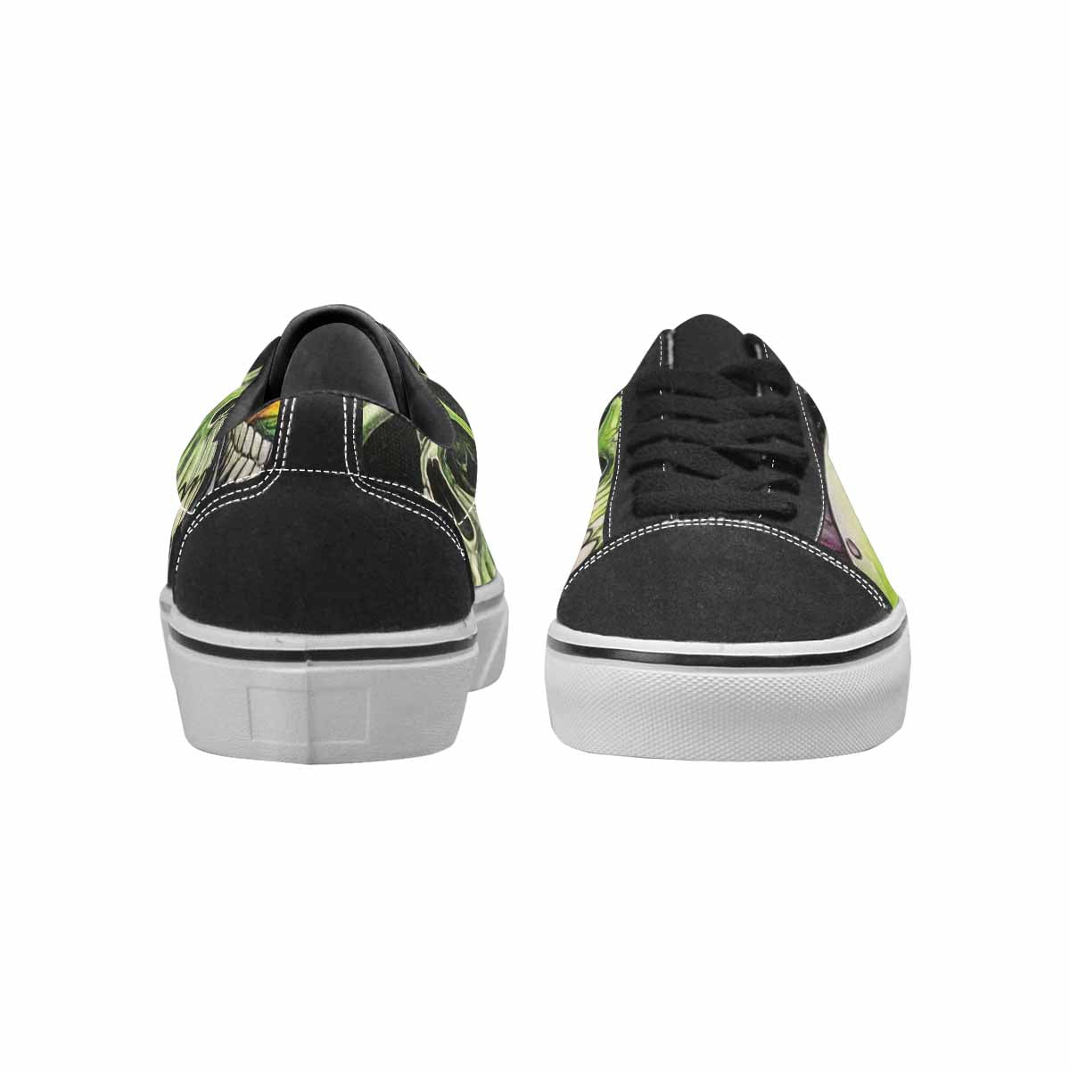 WOMEN'S Rainbow From Skull S Lace-Up Canvas Melting Art Sneakers