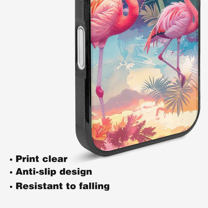 iPhone 16 Case — Flamingo Tropical Flamingo Tropical Pattern Hundreds, Personalized Phone Case