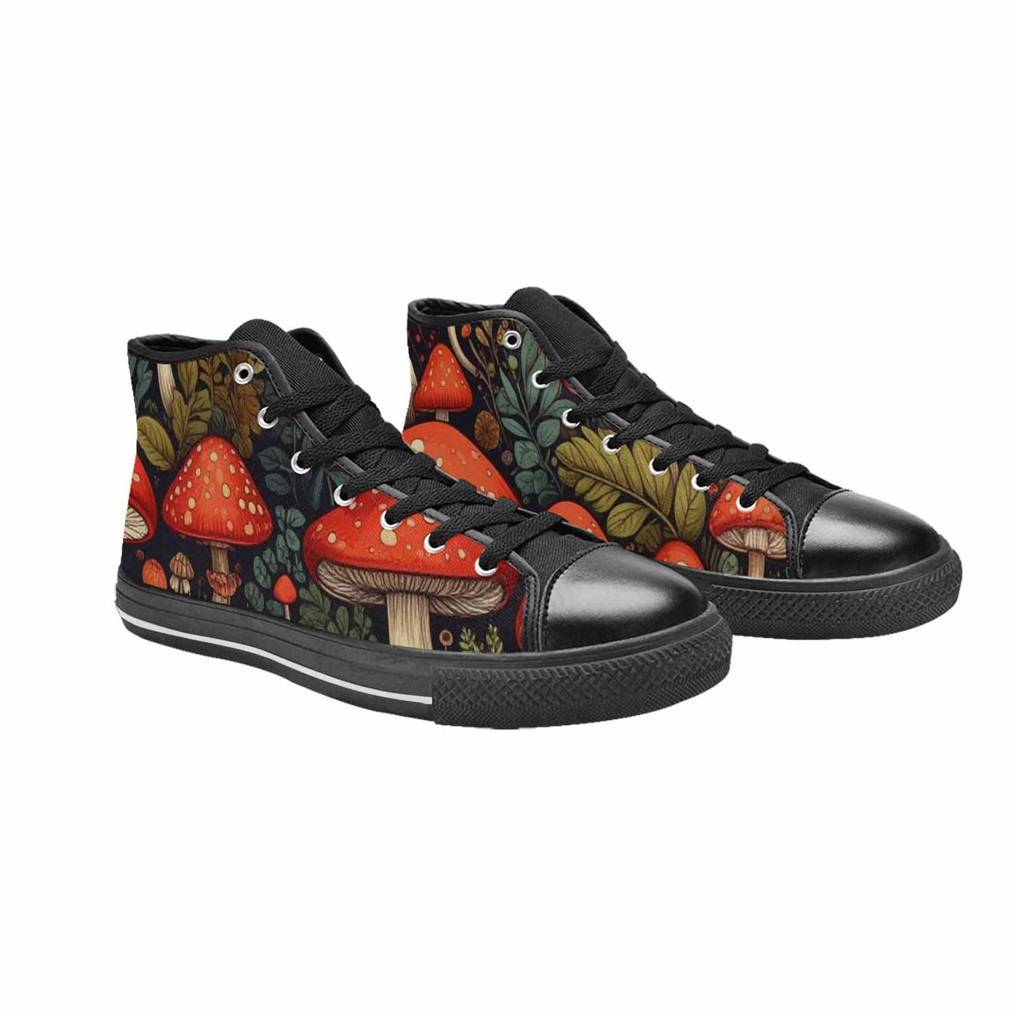 WOMEN'S Mushroom High Top Canvas Vivid Custom Shoes