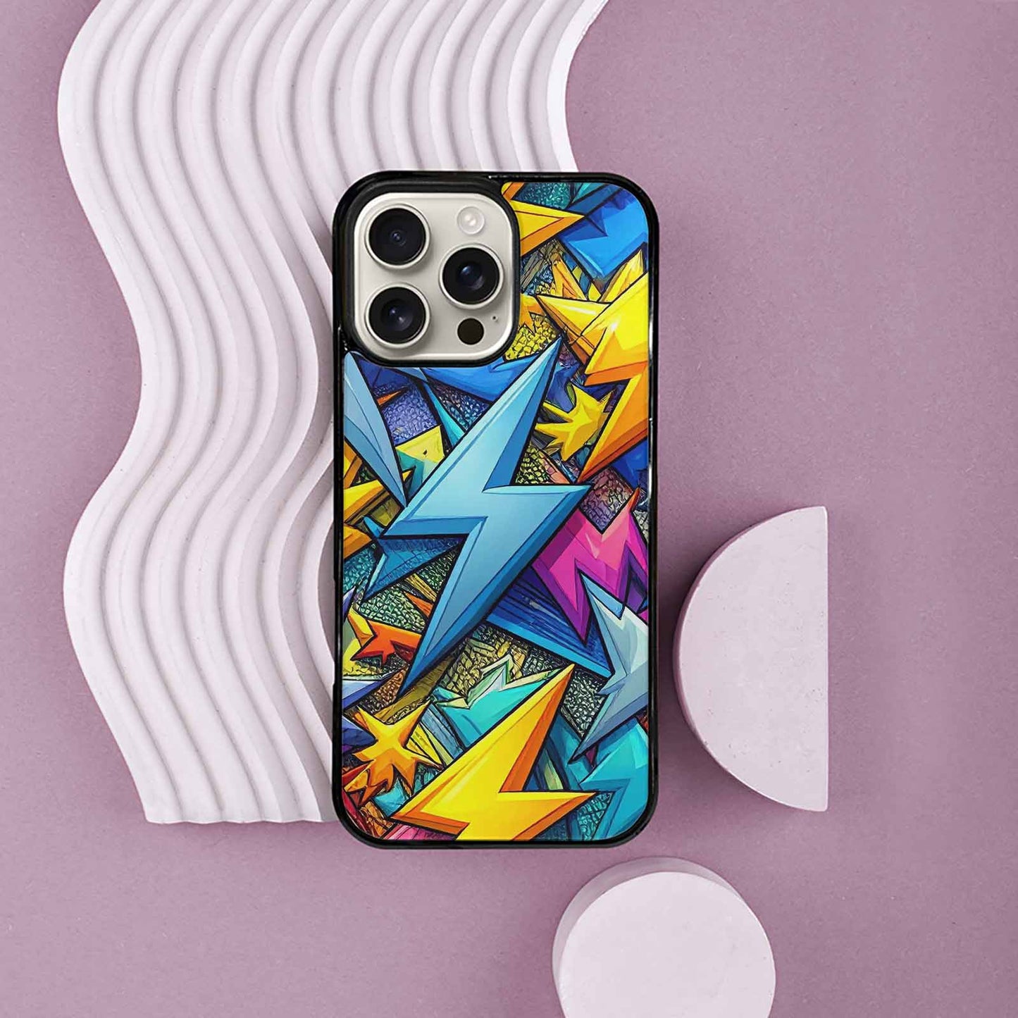 iPhone 16 Pro Max Case — Lightning Bolt Storm Pattern Hundreds Of, Custom Print Case Cover