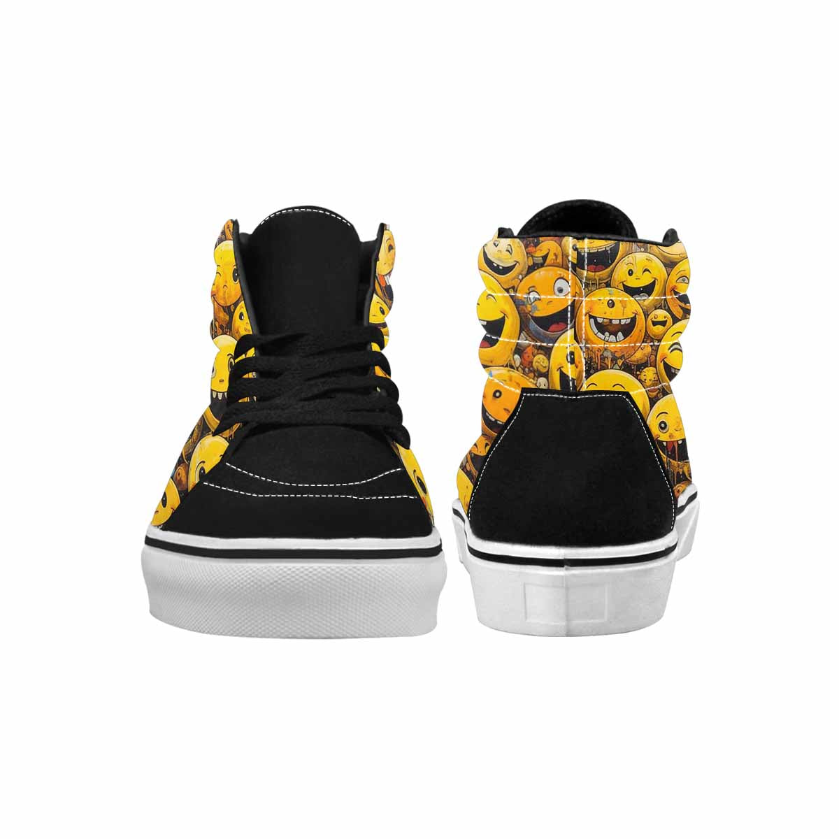 MEN'S Melting Moon Smiley  High Top Canvas Dreamcore Shoes