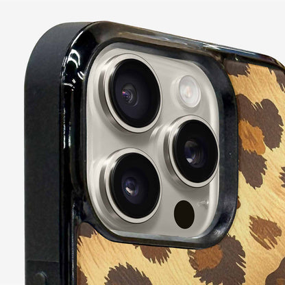 iPhone 15 Pro Max Case — Classic Leopard Print Warm Golden Tan, Unique Phone Case Design