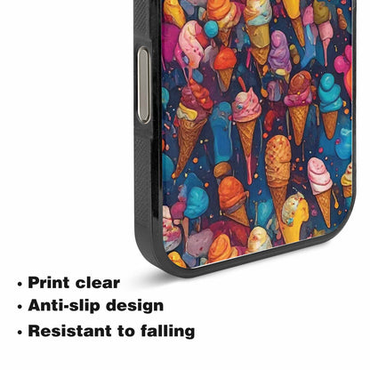 iPhone 15 Pro Max Case — Ice Cream Motif Ice Cream Motifs, Custom Printed Phone Case