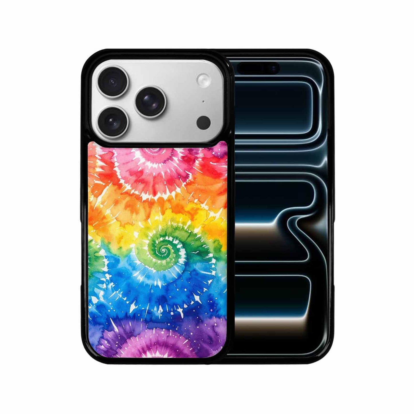 iPhone 17 Pro Case — Tie Dye Spiral Rainbow Blended Tie, Unique Phone Case Design