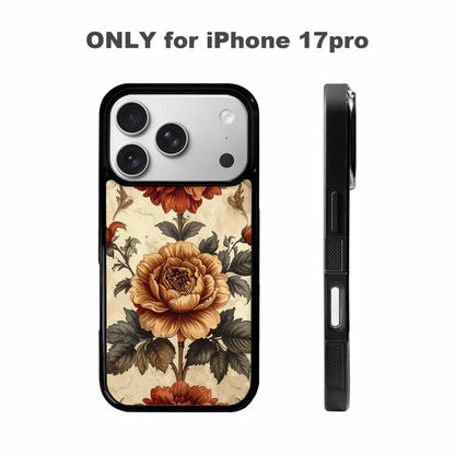 iPhone 17 Pro Case — Vintage Botanical Art Pattern Floral, Custom Print Case Cover