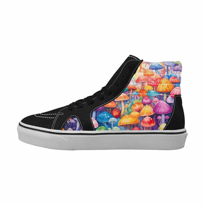MEN'S Mushrooms  Tie Dye High Top Canvas Cottagecore Sneakers