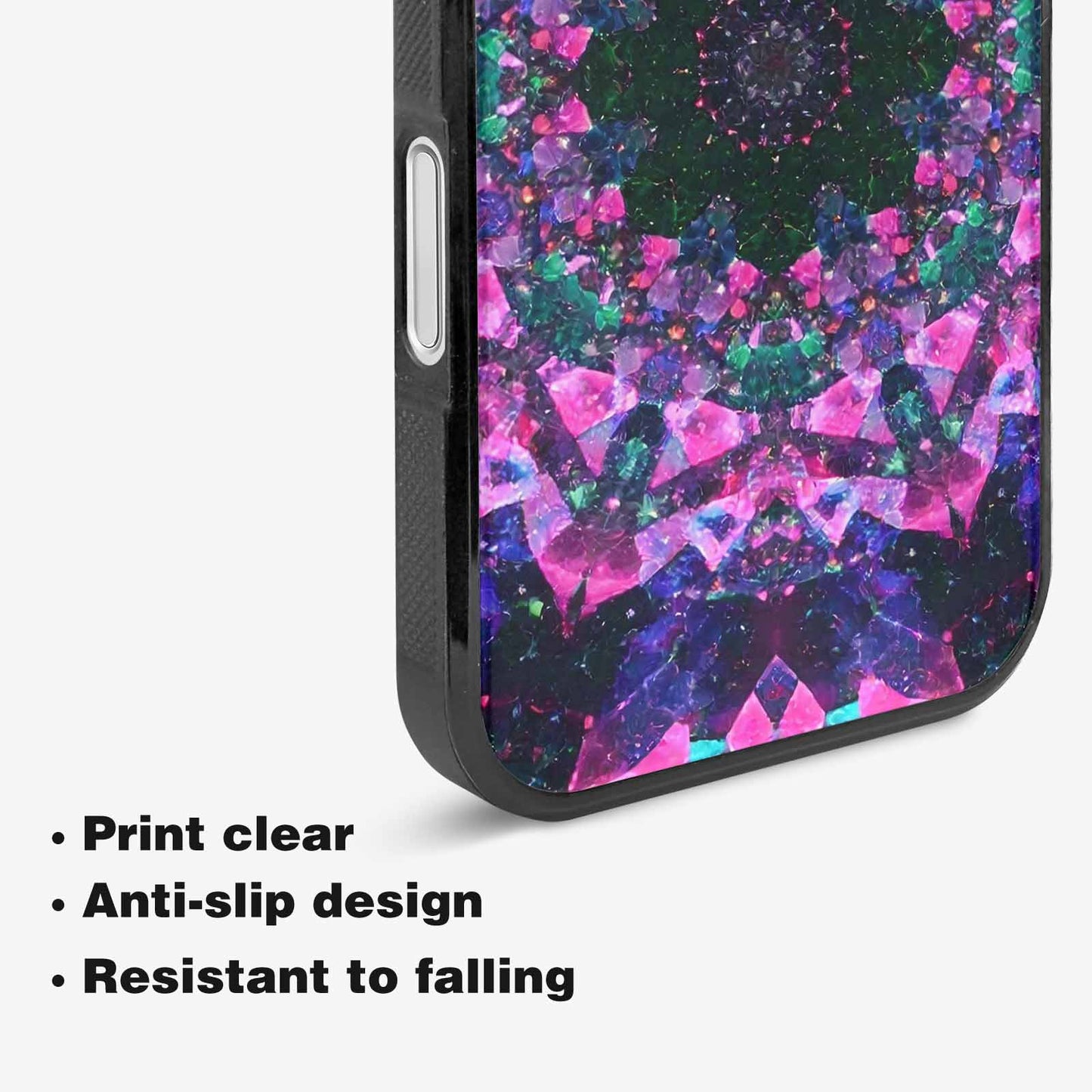 iPhone 16 Plus Case — Crystal Mandala Art Seamless Pattern Vibrant, Unique Phone Case Design