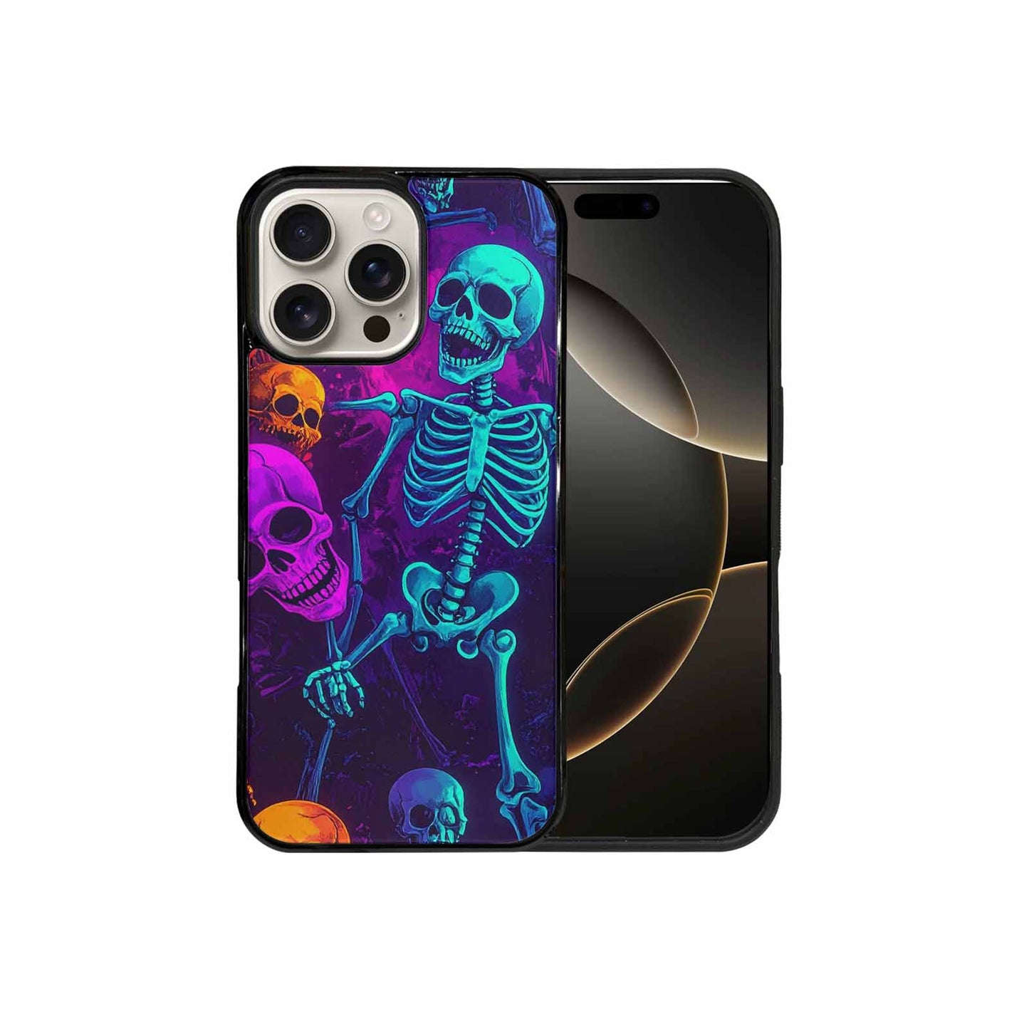 iPhone 16 Pro Max Case — Glowing Skeleton Pattern Hundreds Of Small, Unique Phone Case Design