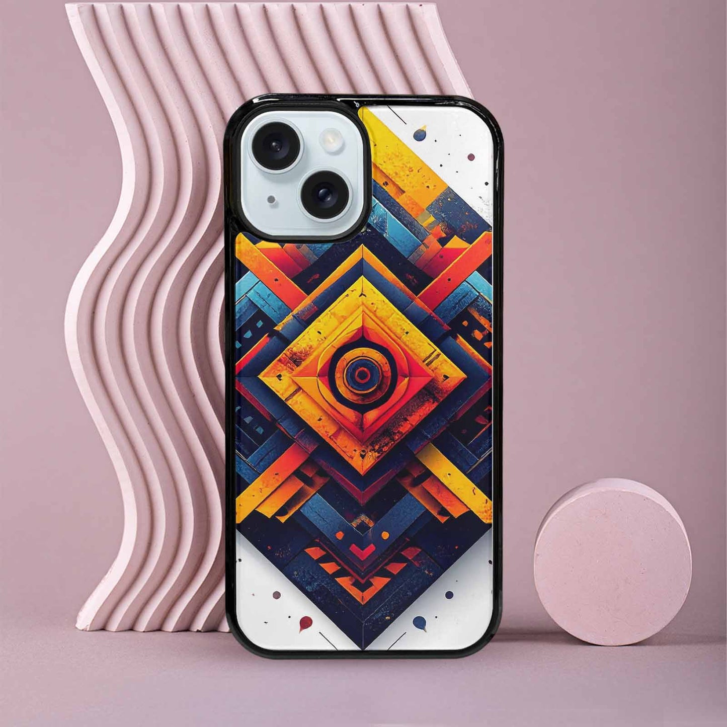 iPhone 15 Case — Urban Tribal Tessellation, Custom Made Phone Cover