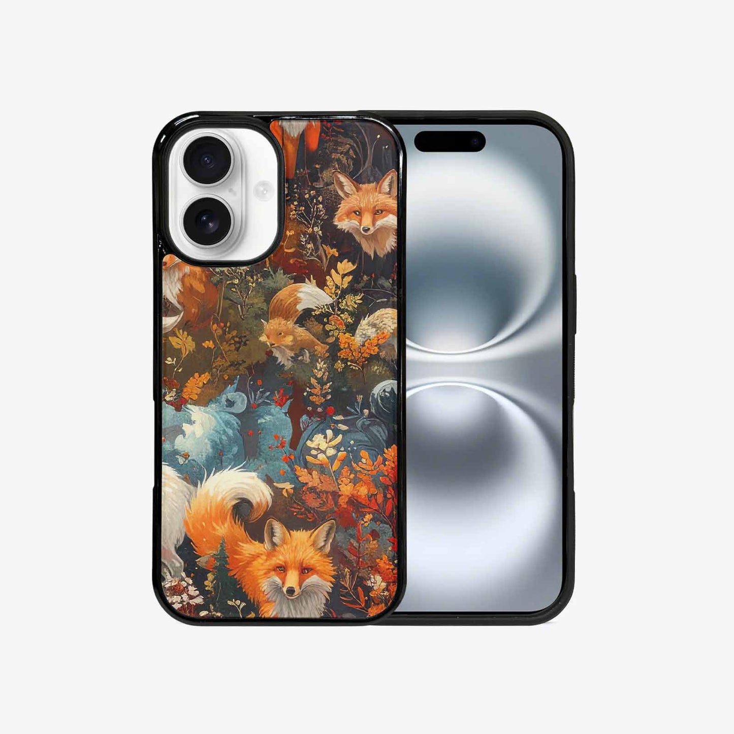 iPhone 16 Case — Fox Forest Fox Forest Pattern Hundreds, Custom Made Phone Cover