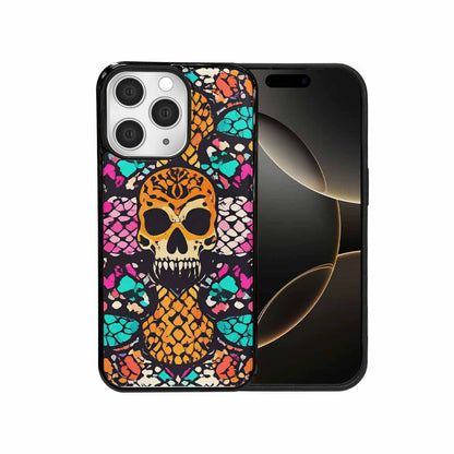 iPhone 15 Pro Max Case — Snake Print Skull, Original Design Phone Case